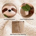 thumbnail image 6 of 7.8" Sloth Stuffed Animal, Soft Cuddly Sloth Plush, Huggable Plushie Buddy for Home Decor, Unique Birthday Easter Gifts for Girls & Boys, 1pcs Khaki, 6 of 6