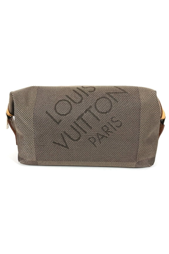 Pre-Owned LOUIS VUITTON M93089 Damier Geant Truth Albatross Makeup Pouch, Cosmetic... (Good)