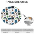 thumbnail image 6 of Blue Football Game Icons Pattern Round Fitted Tablecloth with Elastic Edge,Dining Table Cover Waterproof,Outdoor Round Tablecloth for Camping,Dining,Indoor and Outdoor, 6 of 7