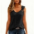 thumbnail image 6 of Inverlee Women's Solid U Neck Tank Tops Sleeveless Loose Fit Shirt Spring Summer Casual Tee, 6 of 7