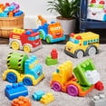 Kid Connection Deluxe Vehicles Play Set Plastic Blocks (98 Pieces