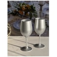 thumbnail image 4 of LeadingWare Metallic Silver Color Plastic Wine Glasses Set of 4 (12oz), Acrylic Red White Wine Glass, 4 of 4