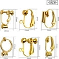 thumbnail image 3 of Clip-on Earring Findings,12 Pairs 6 Styles Earring Converters Components for Non Pierced Ears for Jewelry Making, Golden & Silver, 3 of 7