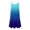 thumbnail image 2 of Women Elegant Printed Sleeveless Loose Dress with Straps, 2 of 3