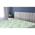 thumbnail image 5 of Ambesonne Tropical Vibes Fitted Sheet, Eucalyptus Pattern, Queen Size, Almond Green Marigold, 5 of 5