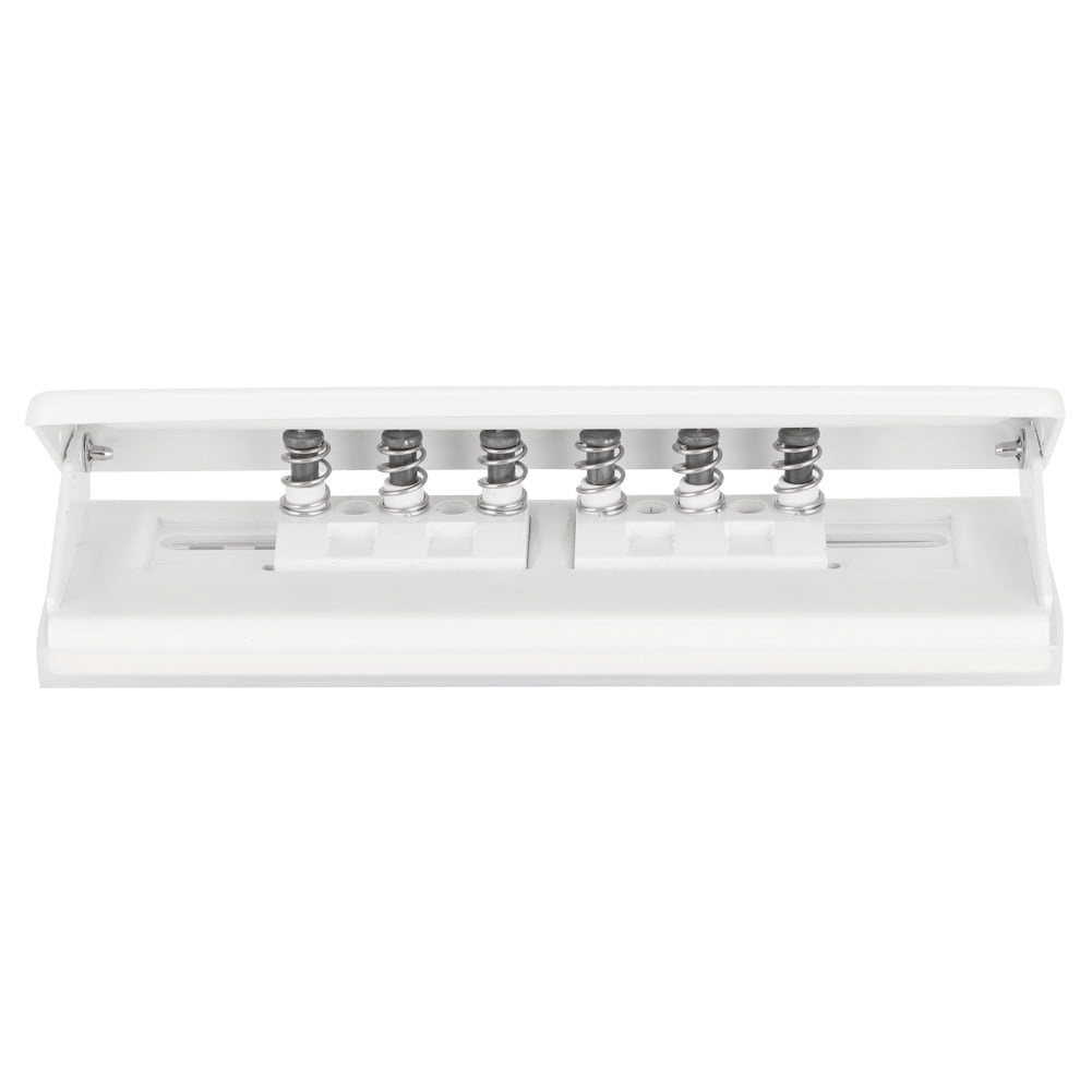 White Hole Puncher For Mini Pocket Compatibility, Die-cut Two Pages At Once, Non-slip Bottom Pad Ensures Stability During Use, Pitch Increases Or Decreases By 19mm Per Move