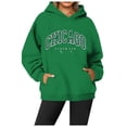 thumbnail image 1 of WEAIXIMIUNG Chandails en Molleton pour Femmes Tendance Zip 2024 Nouveau Pull à Col Rond Imprimé Lettres pour Femmes Pull à Manches Longues de Rue Chandail à Capuchon, 1 of 4