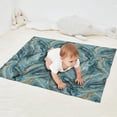 thumbnail image 2 of Blue Gold Marble Pattern Blanket,Comfortable Soft Flannel Throw Blanket,All Season,Warm Lightweight Blankets for Sofa Bed Couch Living Room Chair,30"x40", 2 of 4
