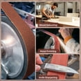 thumbnail image 7 of 1-1/8 x 21 Inch Sanding Belts, 15 Pcs 80/120/150/240/400 Grit Aluminum Oxide Abrasive Belt Sander File Belt for Woodworking, Metal Polishing, Knife Sharpener, 7 of 7
