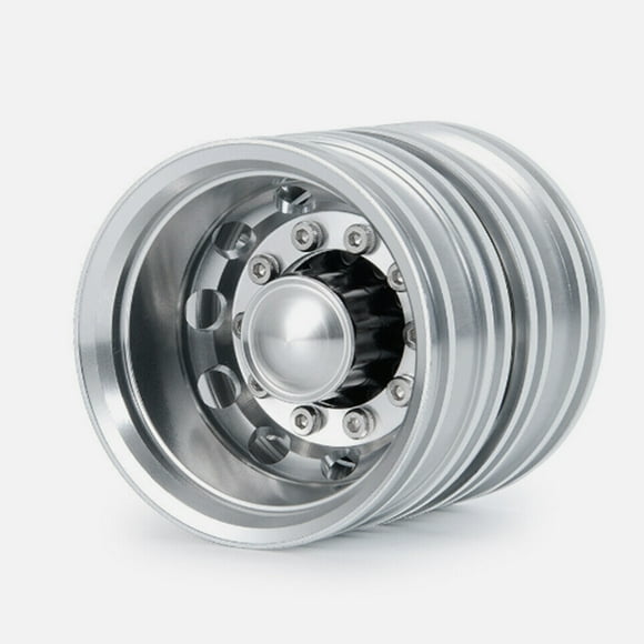 VONKY Jante Arrière Facile à Remplacer et à Installer pour Voiture RC 1/14 Roue Arrière Durable Longue Durée de Vie Moyeu de Roue Argent