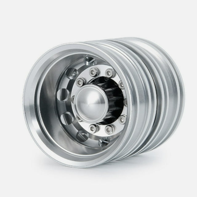 QualitChoice Moyeu Arrière Facile à Remplacer et à Installer pour Camion RC 1/14 Finition Soignée Style Roue Arrière Moyeu de Roue Argent