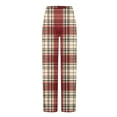 thumbnail image 5 of Ftwytp Men Flannel Plaid Pyjamas Bottoms Nightwear Elastic Waist Drawstring Comfy Yoga Jogger Sweatpants Loose Straight Leg Loungewear with Pockets, 5 of 5