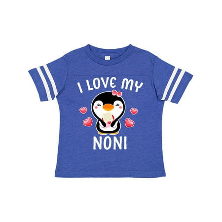 

Inktastic I Love My Noni with Cute Penguin and Hearts Gift Toddler Toddler Girl T-Shirt