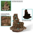 thumbnail image 2 of Sunnydaze Stone Springs Polyresin Outdoor Water Fountain with Lights, 2 of 6