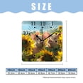thumbnail image 2 of 10 Inch Wall Clock Battery Operated Square Clock for Office, Kitchen, Outdoor, Living Room,Cute Pig Fence Sunflower Charming, 2 of 4