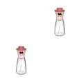 thumbnail image 1 of Kearding Botella de aceite de cocina a prueba de polvo tipo de prensa a prueba de fugas transparente de boca ancha accesorios de rociador de Rosa 2Conjunto, 1 of 6