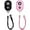 Black+Pink, variant on Wireless Camera Remote Shutter for Smartphones (2 Pack), Wireless Phone Camera Remote Control Compatible with iPhone/Android Cell Phone - Wrist Strap Included Black&Blue