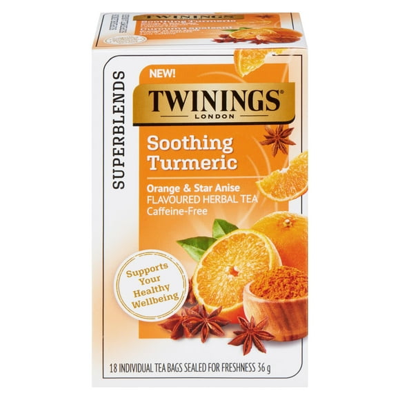Twinings Superblends Soothing Turmeric 18 Tea Bags, Turmeric