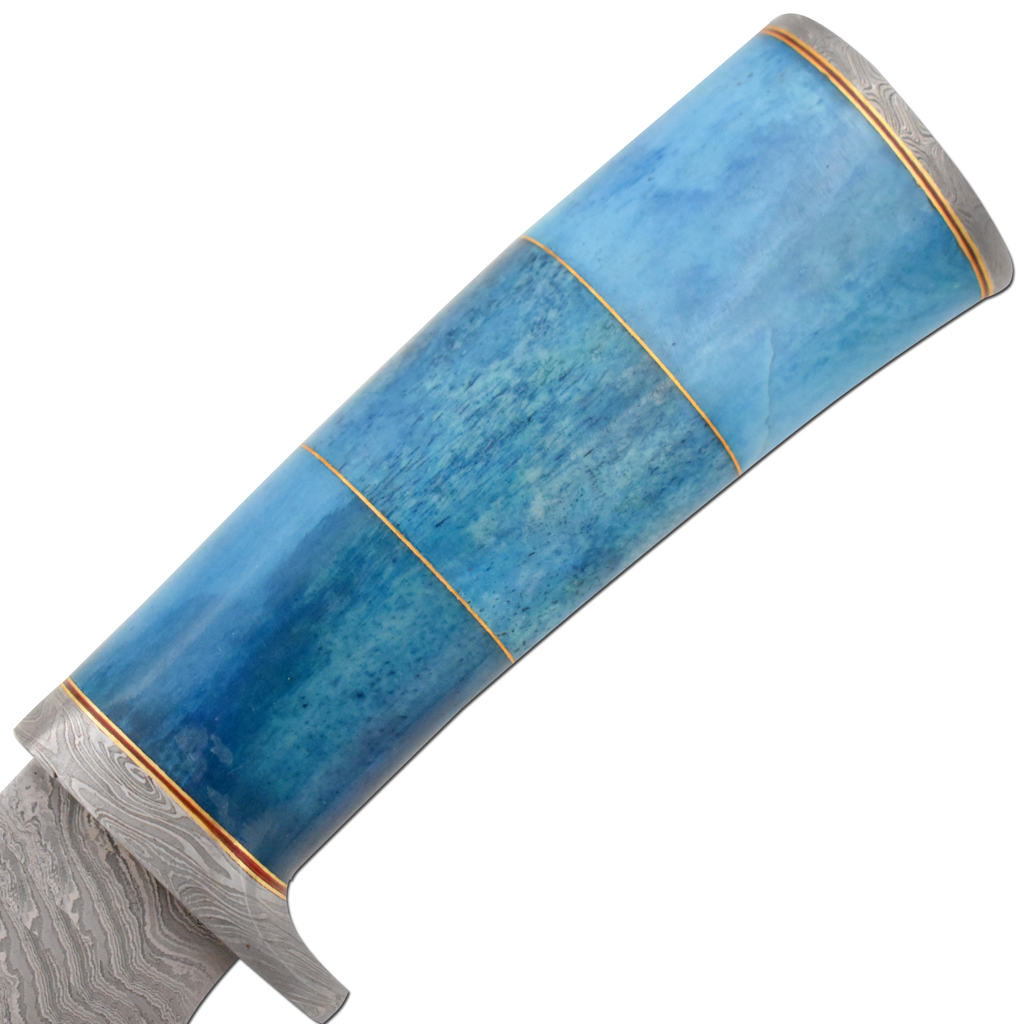 Old Ram Handmade Custom Damascus Drop Point Blade Hunting Bush-Craft Knife with Sheath