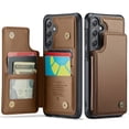 thumbnail image 1 of Funda para Samsung Galaxy S25 Plus con tarjetero, tipo billetera para hombre y mujer con bloqueo RFID, de cuero resistente, con soporte, cierre magnético y a prueba de golpes, 1 of 10