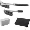 thumbnail image 2 of Cepillo y raspador para parrilla sin cerdas + tapete resistente para parrilla: mango para una limpieza sin esfuerzo de la parrilla, accesorios para parrilla, 2 of 5