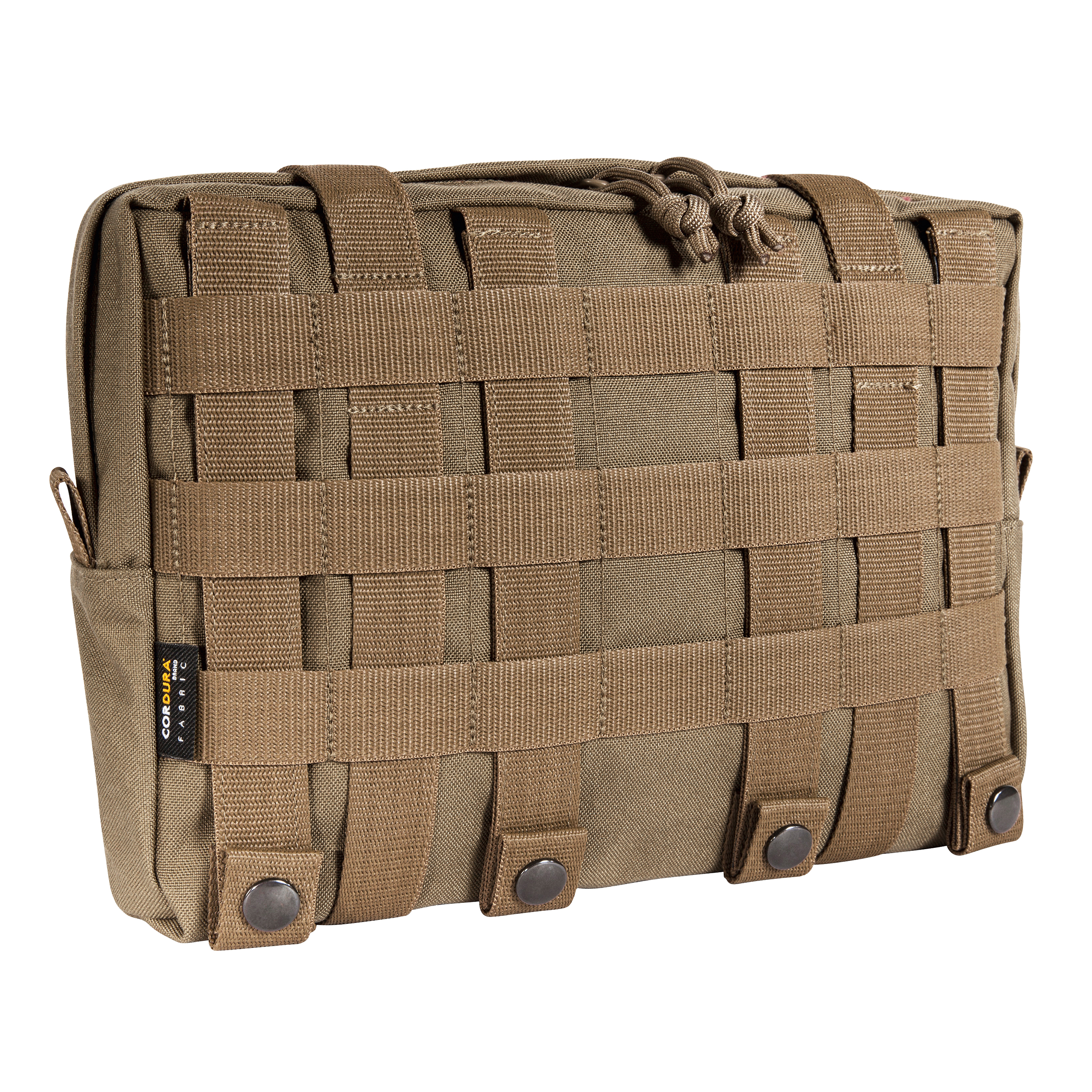 Tasmanian Tiger Tac Pouch 10, Tactical Flat MOLLE Backpack Lid Pouch, Compression Straps, YKK Zippers, Coyote