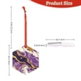 thumbnail image 3 of KLL Purple Gold Marble Swirls Pattern Acrylic Christmas Ornaments,1 PCS Xmas Tree Decor with Ribbon 3" Christmas Décor Christmas Pendant for Hanging on Tree & Party Favors-Hexagon, 3 of 7