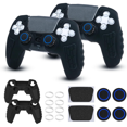 thumbnail image 1 of PS5 Controller Cover Case, Anti-Slip Silicone Cover Skin Compatible With PS5 Controller With Thumb Grip Caps, Joystick Protectors And Cover Wrap Sticker(2 Packs), 1 of 9