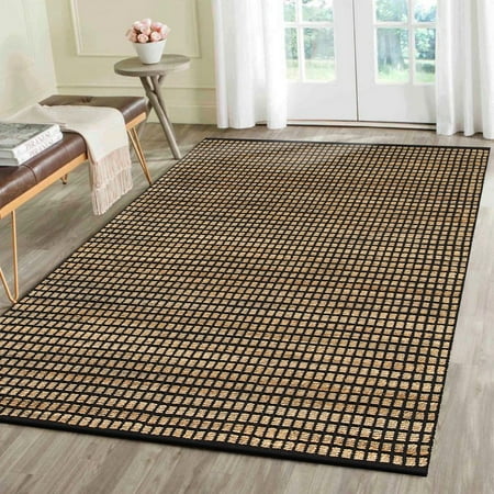Lr Home Natural Fiber Black 8x10 Jute Blend Checks Plaid Rustic - 8 X 10 Jute Area Rug Lr Home Natural Fiber Black 8x10 Jute Blend Checks Plaid Rustic - 8 X 10 Jute Area Rug