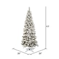 thumbnail image 3 of Vickerman 4.5' Flocked Pacific Artificial Christmas Tree, 150 Warm White LED Lights, 3 of 5