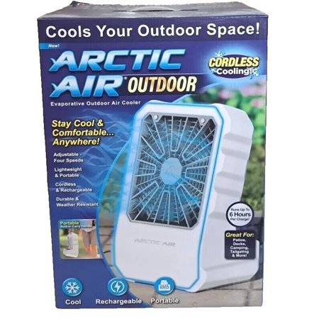 Arctic Air Outdoor Evaporative Cooler Ultra-Quiet 4 Fan Speed 6 Hour Charge