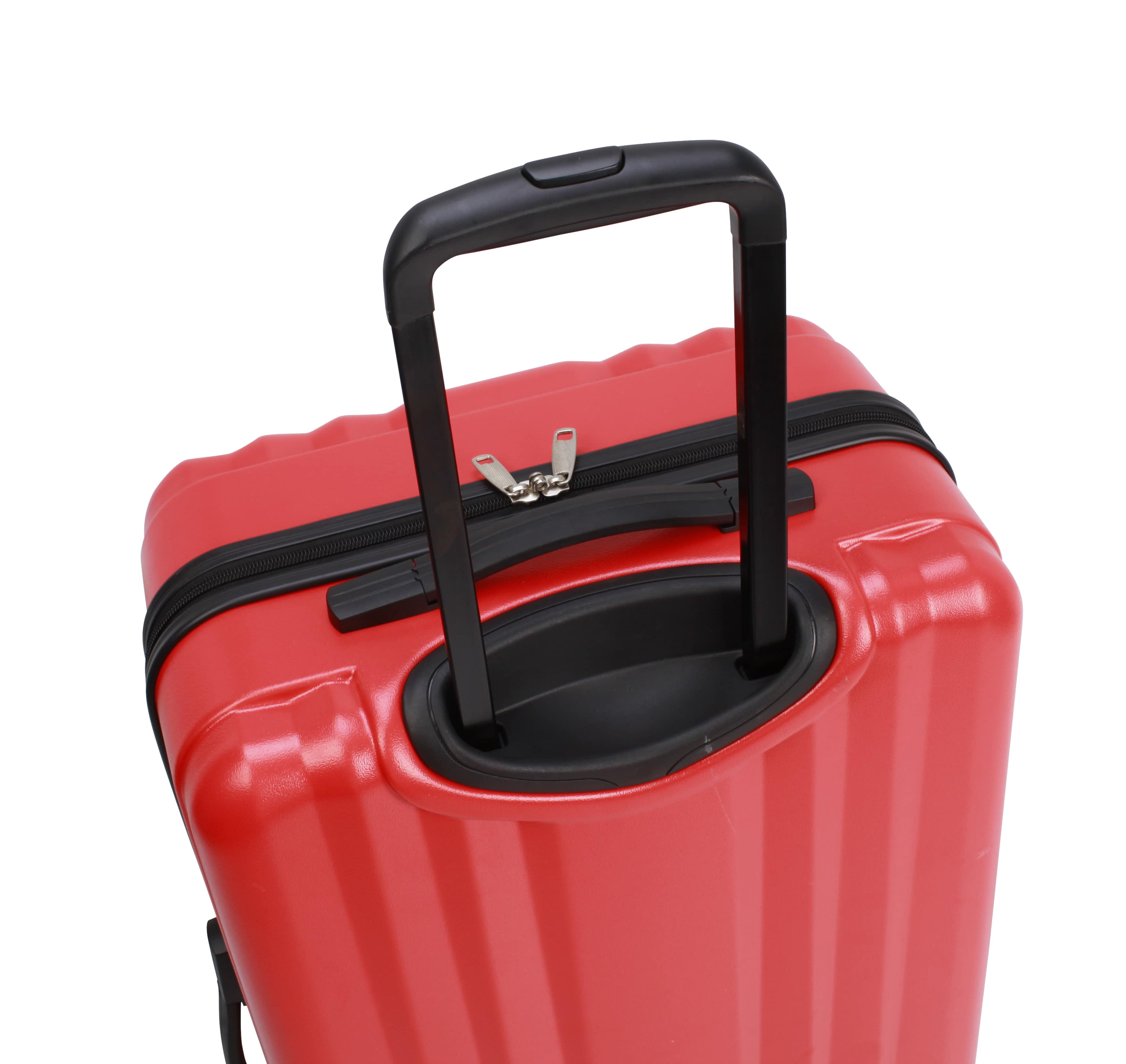 Moda ABS Hard Side 3 Piece Luggage Set, Includes 28-inch and 24-inch Checked and 20-inch Carry-on Luggage, Coral