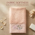 thumbnail image 5 of REGALWOVEN Floral Embroidered Hand Towels for Bathroom, 29" x 13" Soft Absorbent Flower Decorative Hand Towel Set Pink 2pk, 5 of 7
