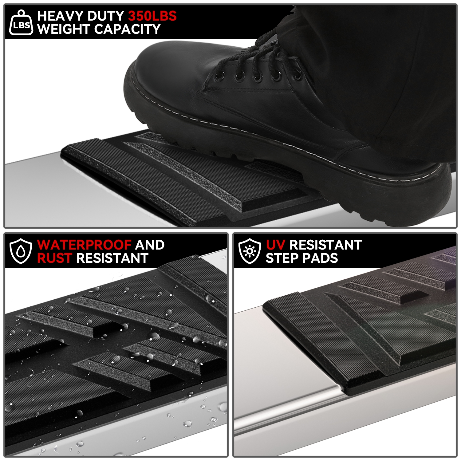 Nuvision for 23-25 Honda Pilot 6.5" Premium Running Boards Side Step Pedal Nerf Bars