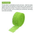 thumbnail image 4 of Unique Bargains Lace Trim 10 Yards 1.6 Inch Flower Elastic Lace Ribbons for Package Decoration Wedding Headbands Green, 4 of 5