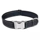 thumbnail image 1 of Collar para perro, collar clásico ajustable de nailon reflectante con acolchado de malla suave y transpirable para perros medianos, negro., 1 of 5