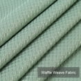 thumbnail image 5 of Coolmee Curtain Valance, Waffle Weave Waterproof Window Valance for Bathroom, Rod Pocket Kitchen Valance Curtain，60" x 15", Green Blue, 5 of 7