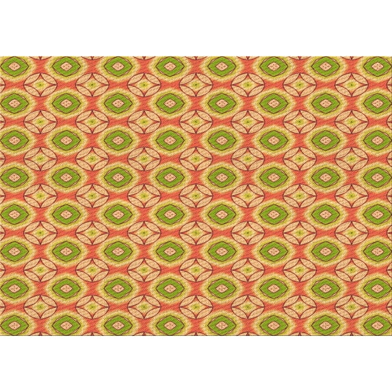 Ahgly Company Indoor Rectangle Patterned Papaya Orange Area Rugs, 8' x 12'