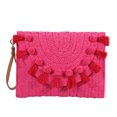 thumbnail image 1 of Handbag Straw Shoulder Bag Beach Handmade Bag Large Capacity Magnetic Closure Straw Crossbody Bag Woven Envelope Wallet with Adjustable Shoulder Strap, 1 of 11
