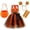 F188-Black, variant on FYDUU Little Girls 4Pcs Pumpkin Halloween Outfit Orange Sparkle Tulle Tutu Dress Sleeveless Party Dress Arm Sleeves Headband and Candy Bag 5-6 Years