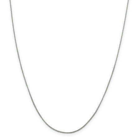 Sterling Silver 1mm Round Box Chain