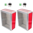 thumbnail image 4 of 2pcs Wall Mount Postboxes Metal Mail Box Wall Mailbox with Lock Clear Letter Box for Office Home, 4 of 8
