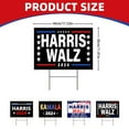 HAOZEEN Harris Walz 2024 Yard Signs 2Pack DoubleSided,Waterproof,UV Resistant,12x18 Inches