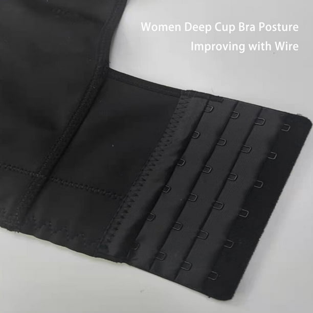 Sksloeg Bras for Women Sculpting Uplift T-Shirt Bra Fashion Deep Cup Bra  Full Back Support Smooth Bra,Black 38B 