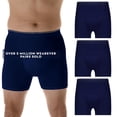 thumbnail image 1 of Wearever Men's Incontinence Underwear Washable Boxer Briefs, Maximum Absorbency 3-Pack, Navy Medium, 1 of 10