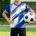 thumbnail image 2 of Boys 2026 Summer Loose Fit Short Sleeve T-Shirt Red and White Color Block Tee with colorful ink splatter print design Casual Kids Top for Daily Comfort Wear Back To School Birthday Gifts Ages 3-13Y, 2 of 7