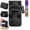 Black, variant on 3 in 1 Hidden Pocket Travel Wallet Slim Nylon Passport Pouch Under Clothes Lightweight Fabric Organizer For Men And Women Folds Flat Or Attaches Around Belts To Hold Cash Cards IDs Tickets