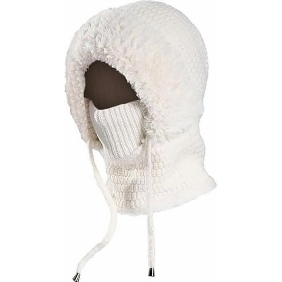 3 in 1 Beanie Hat for Women, Beanie Mask, & Scarf in One, Cold Resistant Hats, Windproof Warm Snow Cap