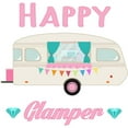 thumbnail image 3 of CafePress - Happy Camper T Shirt Pajamas - Women's Short Sleeve Print T-Shirt and Pants Light Cotton Pajama Set, 3 of 7