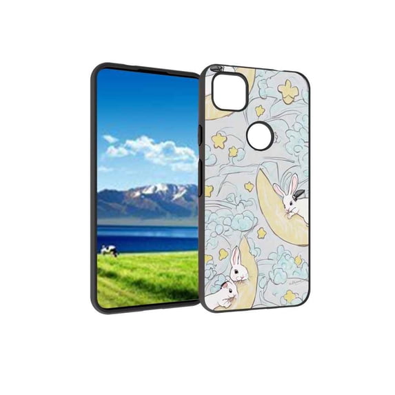 Compatible with Google Pixel 4A 4G Phone Case, Bunny 57 Case Men Women, Flexible Silicone Shockproof Case for Google Pixel 4A 4G